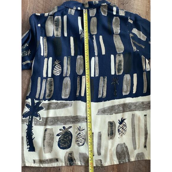 Holly Lane Hawaiian Aloha short sleeve button up L - Picture 6 of 7